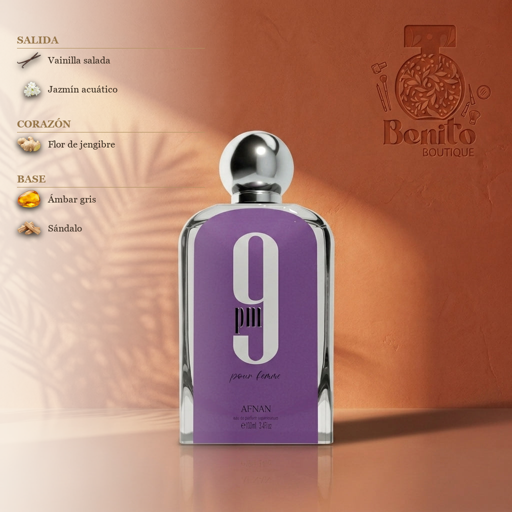 AFNAN 9PM FEMME EDP - Notas olfativas