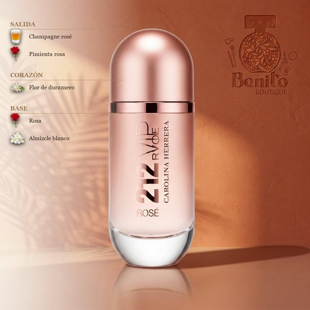 CAROLINA HERRERA 212 VIP ROSE EDP - Notas olfativas