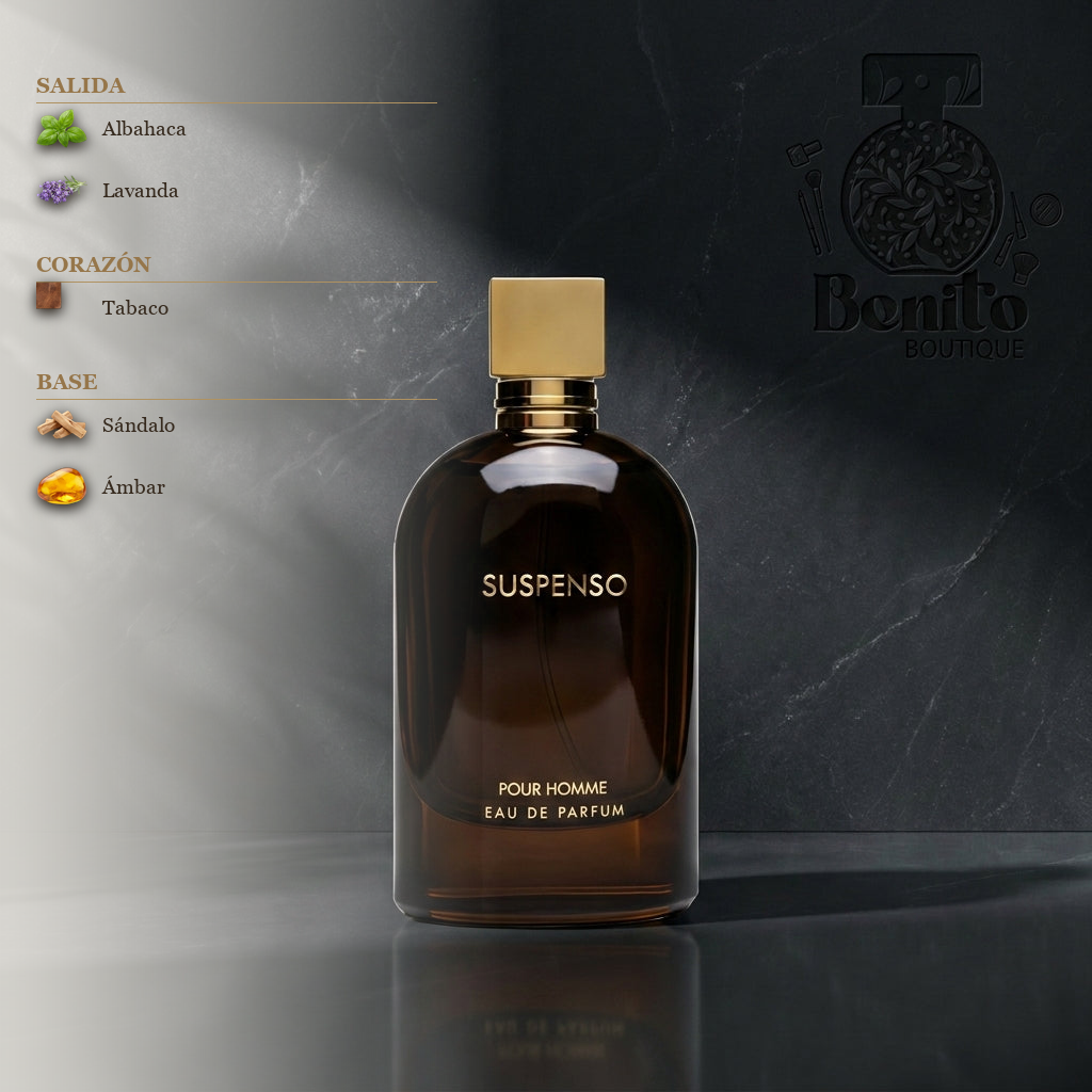 FRAGRANCE WORLD SUSPENSO INTENSE - Notas olfativas