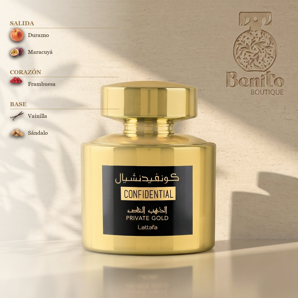 LATTAFA CONFIDENTIAL GOLD - Notas olfativas