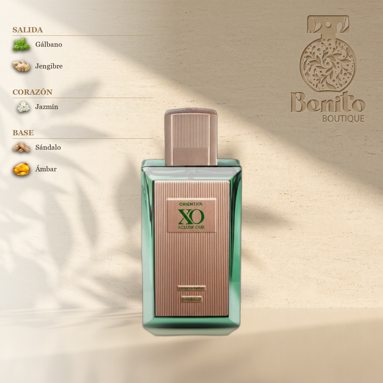 ORIENTICA XO XCLUSIF OUD EMERALD EDP - Notas olfativas