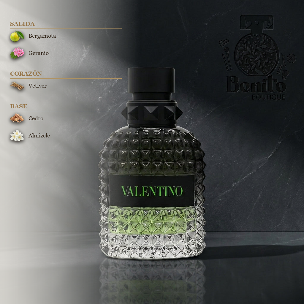 VALENTINO UOMO BORN GREEN STRAVAGANZA EDP - Notas olfativas